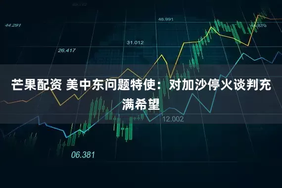 芒果配资 美中东问题特使：对加沙停火谈判充满希望