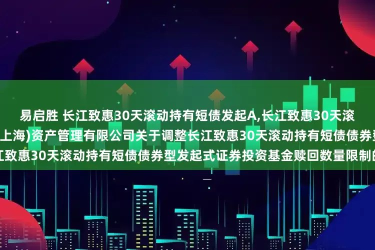 易启胜 长江致惠30天滚动持有短债发起A,长江致惠30天滚动持有短债发起C: 长江证券(上海)资产管理有限公司关于调整长江致惠30天滚动持有短债债券型发起式证券投资基金赎回数量限制的公告